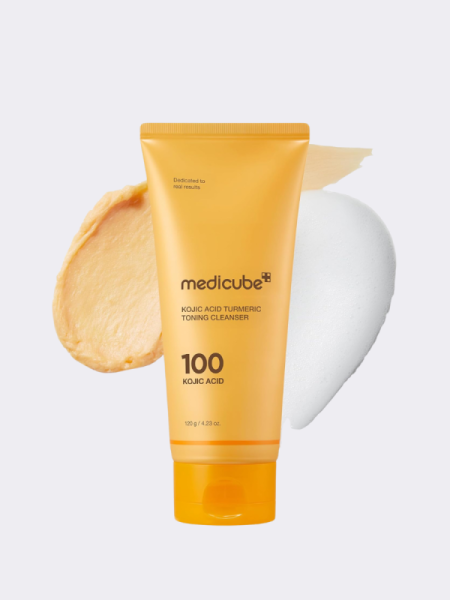 Осветляющая пенка для умывания с кислотами и экстрактом куркумы Medicube  Kojic Acid Turmeric Toning Cleanser