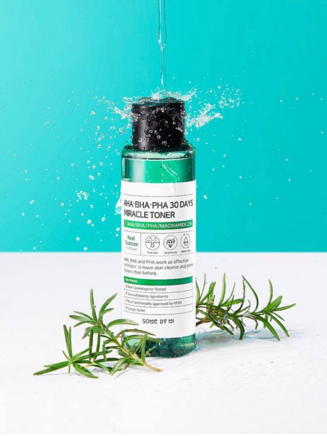 Тонер с тремя видами кислот и ниацинамидом Some By Mi AHA-BHA-PHA 30 Days Miracle Toner