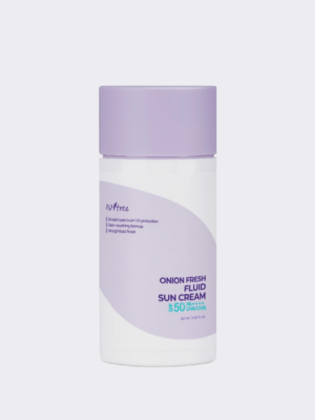 Солнцезащитный флюид с экстрактом красного лука IsNtree Onion Newpair Fresh Fluid Sun Cream SPF50+ PA++++