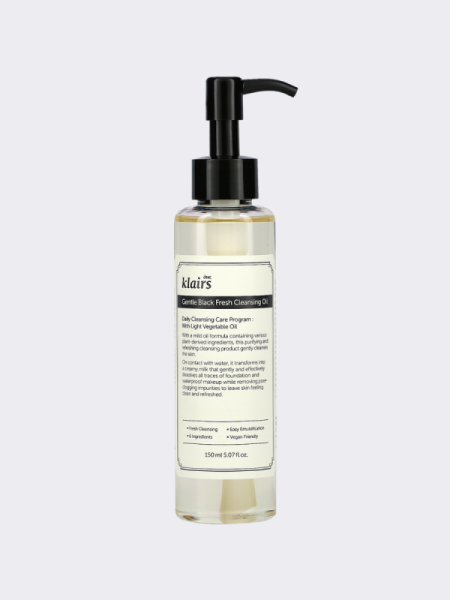 Освежающее гидрофильное масло Dear, Klairs Gentle Black Fresh Cleansing Oil Освежающее гидрофильное масло Dear, Klairs Gentle Black Fresh Cleansing Oil