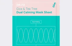 Успокаивающая тканевая маска двойного действия с центеллой и чайным деревом DR.F5 Cica & Tea Tree Dual Calming Mask Sheet