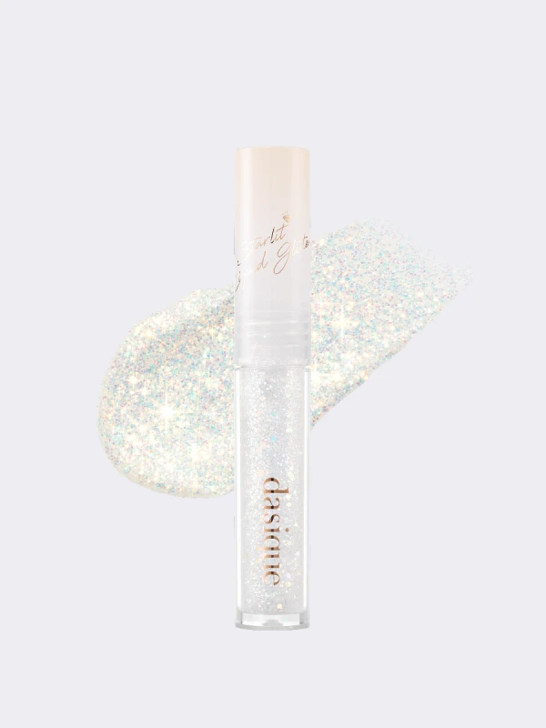 Жидкий глиттер для век в светлом золотистом оттенке Dasique Starlit