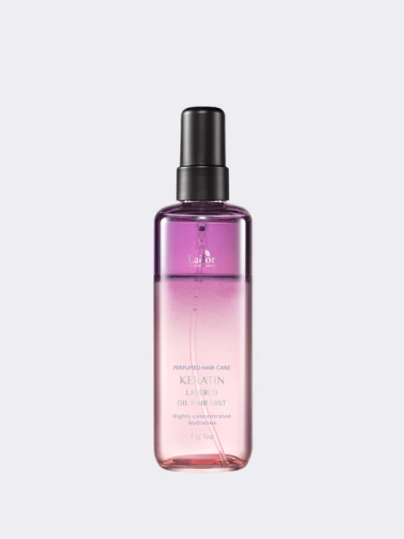 Парфюмированный двухфазный спрей для волос La’dor Keratin Layered Oil Hair Mist Fig Tea Парфюмированный двухфазный спрей для волос La’dor Keratin Layered Oil Hair Mist Fig Tea