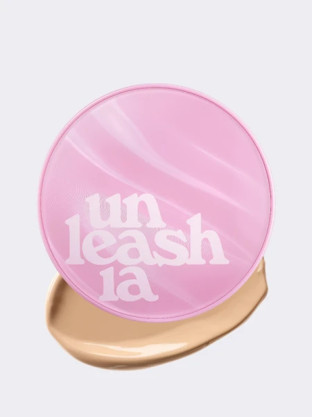 Тональный кушон с влажным финишем UNLEASHIA Don't Touch Glass Pink Cushion #25N Molten Тональный кушон с влажным финишем UNLEASHIA Don't Touch Glass Pink Cushion #25N Molten