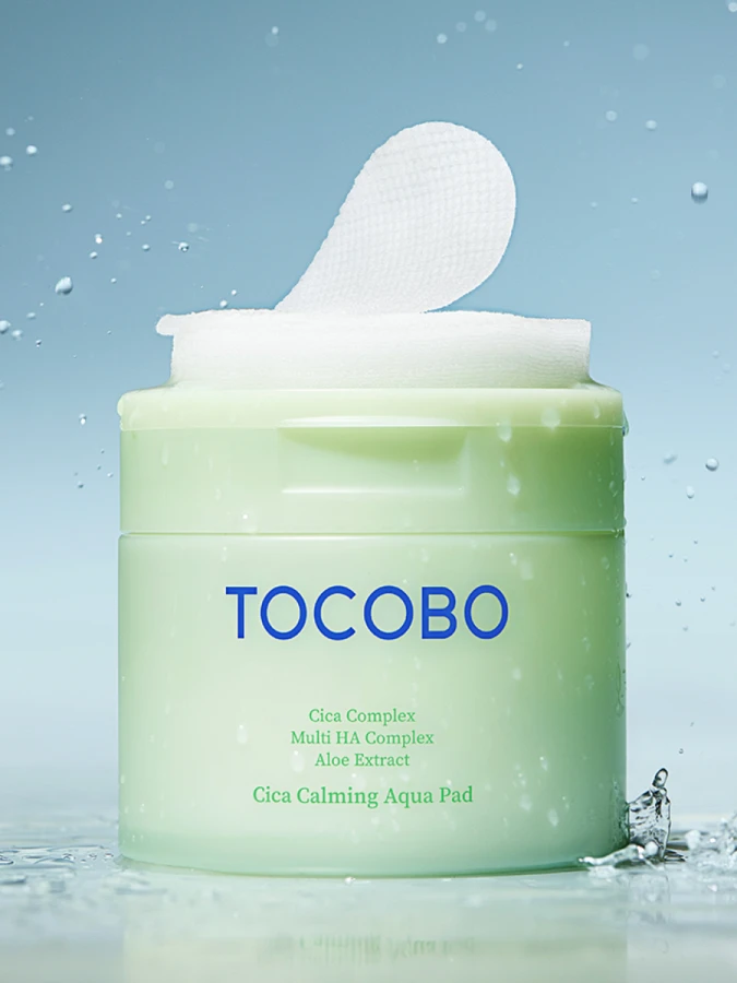 Успокаивающие тонер-пэды с экстрактом центеллы TOCOBO Cica Calming Aqua Pad Успокаивающие тонер-пэды с экстрактом центеллы TOCOBO Cica Calming Aqua Pad
