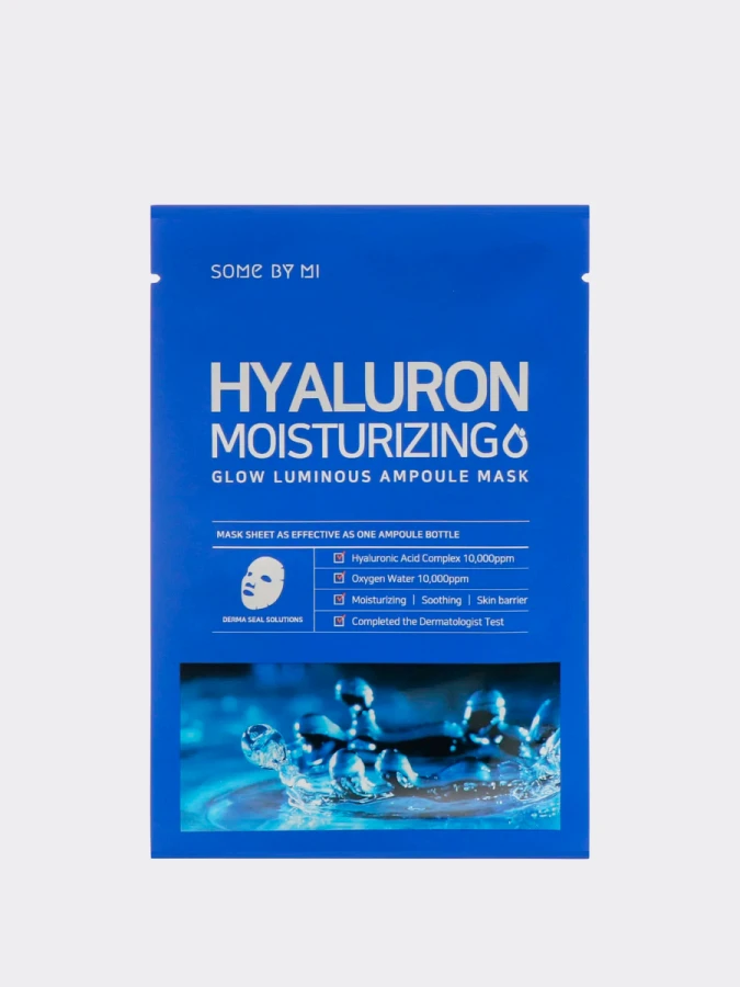 Тканевая маска для лица с гиалуроновой кислотой Some By Mi Hyaluron Moisturizing Glow Luminous Ampoule Mask Тканевая маска для лица с гиалуроновой кислотой Some By Mi Hyaluron Moisturizing Glow Luminous Ampoule Mask