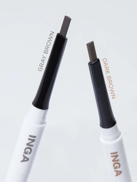 Карандаш для бровей в серо-коричневом оттенке INGA Stage Brow Pencil Gray Brown Карандаш для бровей в серо-коричневом оттенке INGA Stage Brow Pencil Gray Brown
