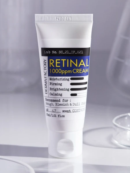 Интенсивный разглаживающий ночной крем для лица с ретиналем Derma Factory Retinal 1000ppm Cream Интенсивный разглаживающий ночной крем для лица с ретиналем Derma Factory Retinal 1000ppm Cream