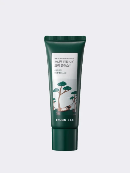 Успокаивающий крем для лица с экстрактом сосны и центеллы Round Lab Pine Calming Cica Cream Plus Успокаивающий крем для лица с экстрактом сосны и центеллы Round Lab Pine Calming Cica Cream Plus