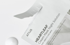 Укрепляющая тканевая маска для лица с керамидами ANUA Heartleaf Cream Mask Night Solution