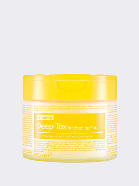 Осветляющие пэды для лица с витаминным комплексом Medi-Peel Vitamin Deep-Tox Brightening Pad Осветляющие пэды для лица с витаминным комплексом Medi-Peel Vitamin Deep-Tox Brightening Pad