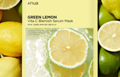 Осветляющая тканевая маска для лица ANUA Green Lemon Vita C Blemish Serum Mask
