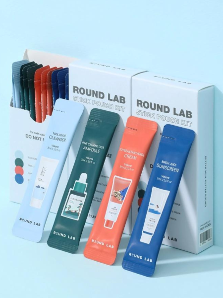 Набор саше для комплексного ухода за кожей Round Lab Stick Pouch Kit Набор саше для комплексного ухода за кожей Round Lab Stick Pouch Kit