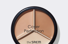Палетка кремовых корректоров для контуринга The Saem Cover Perfection Triple Pot Concealer 02 Contour Beige