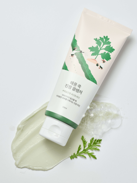 Успокаивающая пенка для умывания с экстрактом полыни Round Lab Mugwort Calming Cleanser Успокаивающая пенка для умывания с экстрактом полыни Round Lab Mugwort Calming Cleanser