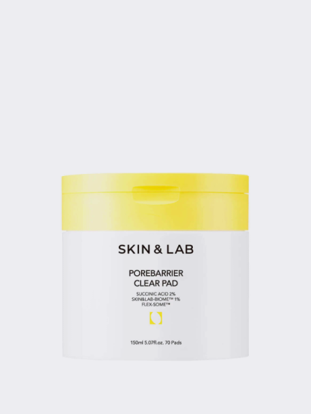 Очищающие пилинг-пэды с янтарной кислотой SKIN&LAB Porebarrier Clear Pad Очищающие пилинг-пэды с янтарной кислотой SKIN&LAB Porebarrier Clear Pad