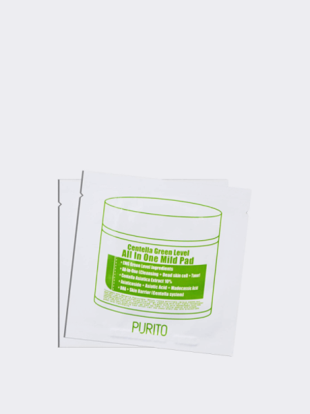 Увлажняющий отшелушивающий пэд с центеллой PURITO Centella Green Level All In One Mild Pad Увлажняющий отшелушивающий пэд с центеллой PURITO Centella Green Level All In One Mild Pad