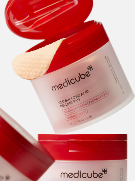 Противовоспалительные пилинг-пэды с янтарной кислотой Medicube Red Succinic Acid Peeling Pad Противовоспалительные пилинг-пэды с янтарной кислотой Medicube Red Succinic Acid Peeling Pad
