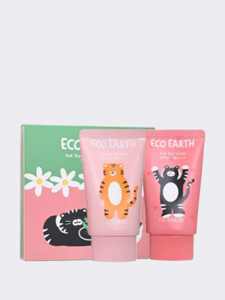 Набор солнцезащитных кремов с каламином The Saem Sun Eco Earth Pink Sun Cream Set Набор солнцезащитных кремов с каламином The Saem Sun Eco Earth Pink Sun Cream Set