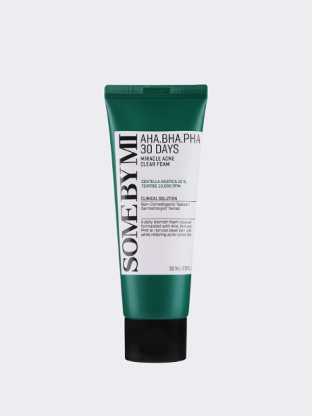 Пенка для проблемной кожи с кислотами TRAVEL Some By Mi AHA-BHA-PHA 30 Days Miracle Acne Clear Foam Пенка для проблемной кожи с кислотами TRAVEL Some By Mi AHA-BHA-PHA 30 Days Miracle Acne Clear Foam