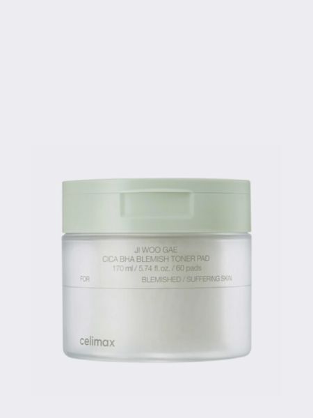 Успокаивающие тонер-пэды с экстрактом центеллы азиатской Celimax Ji Woo Gae Cica BHA Blemish Toner Pad Успокаивающие тонер-пэды с экстрактом центеллы азиатской Celimax Ji Woo Gae Cica BHA Blemish Toner Pad