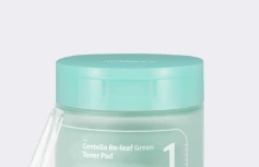 Успокаивающие тонер-пэды для лица с экстрактом центеллы Numbuzin No.1 Centella Re-Leaf Green Toner Pad